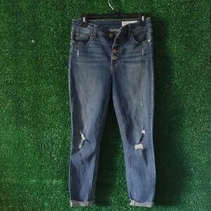 Pistola Distressed Blue Ankle Jeans